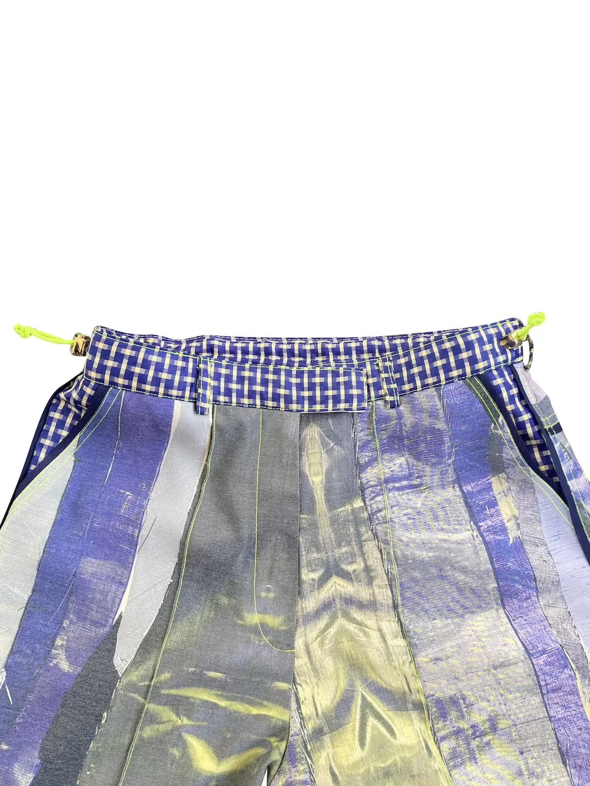 Printed Patchwork Shorts