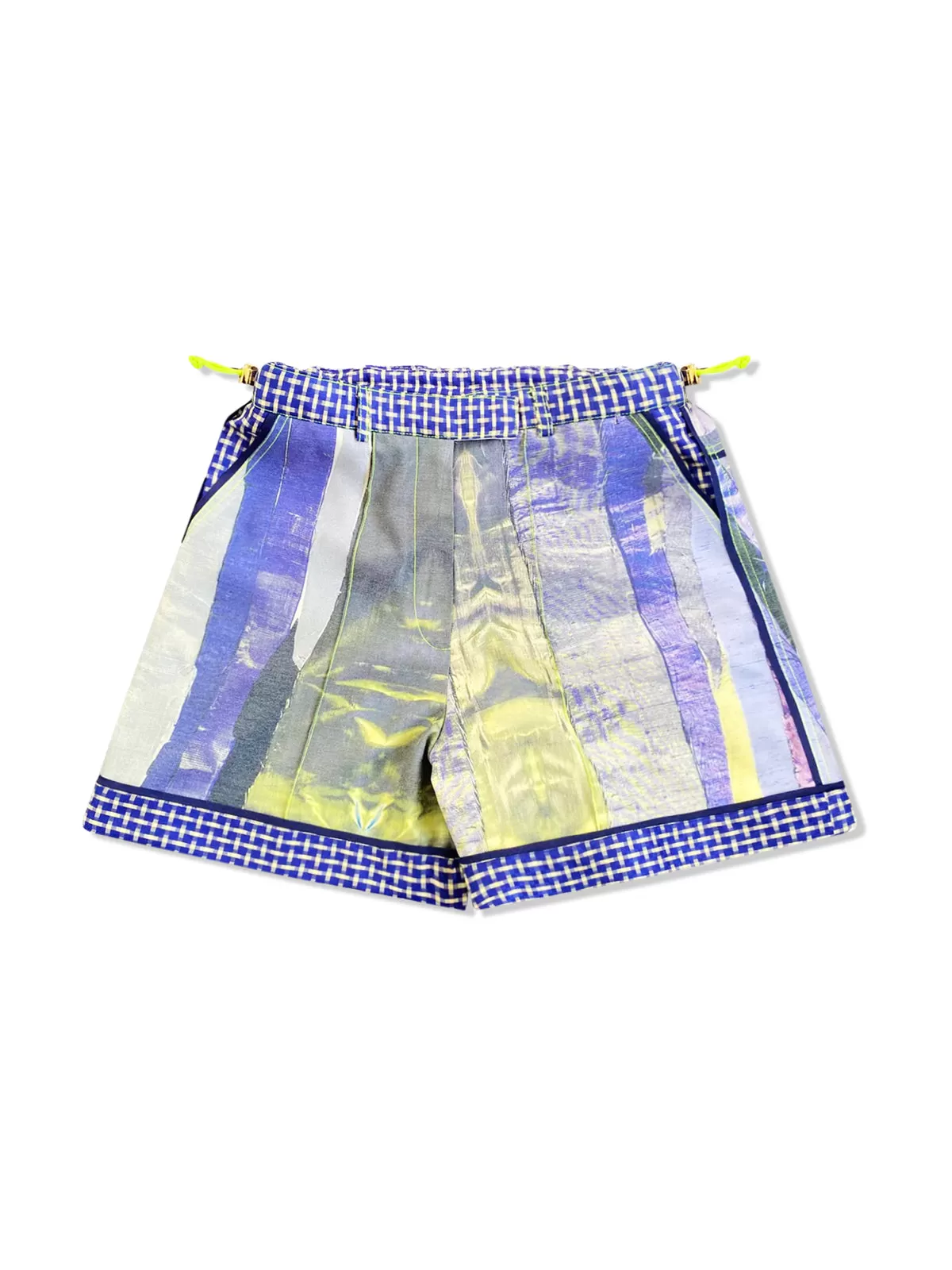 Printed Patchwork Shorts