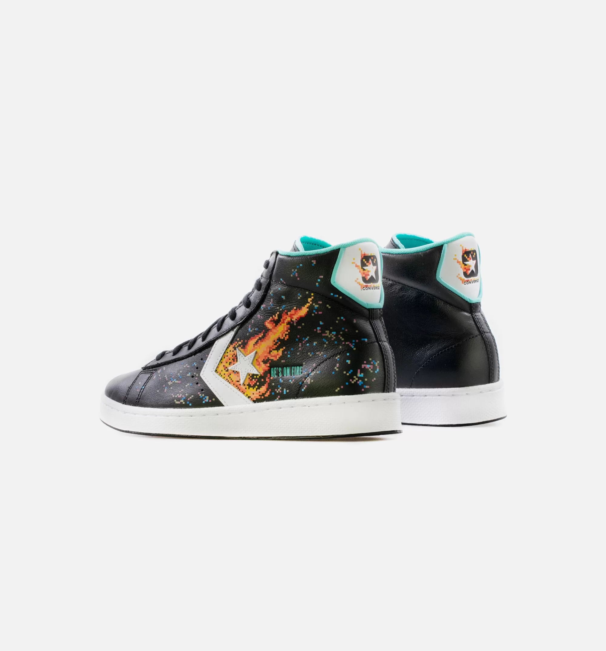 Pro Leather NBA Jam Mens Lifestyle Shoe -  Black/ White/Orange