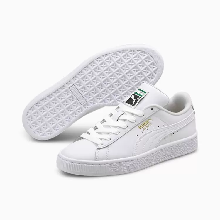 PUMA JUNIOR BASKET CLASSIC XXI BIG KIDS' WHITE SHOE