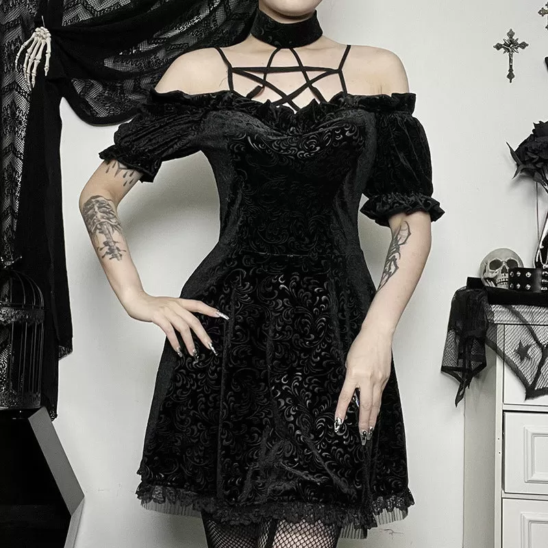 "Elegant Dark Girl" Lace Mesh Dress