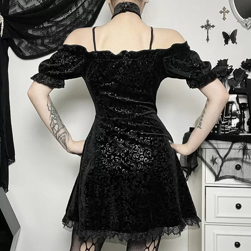 "Elegant Dark Girl" Lace Mesh Dress