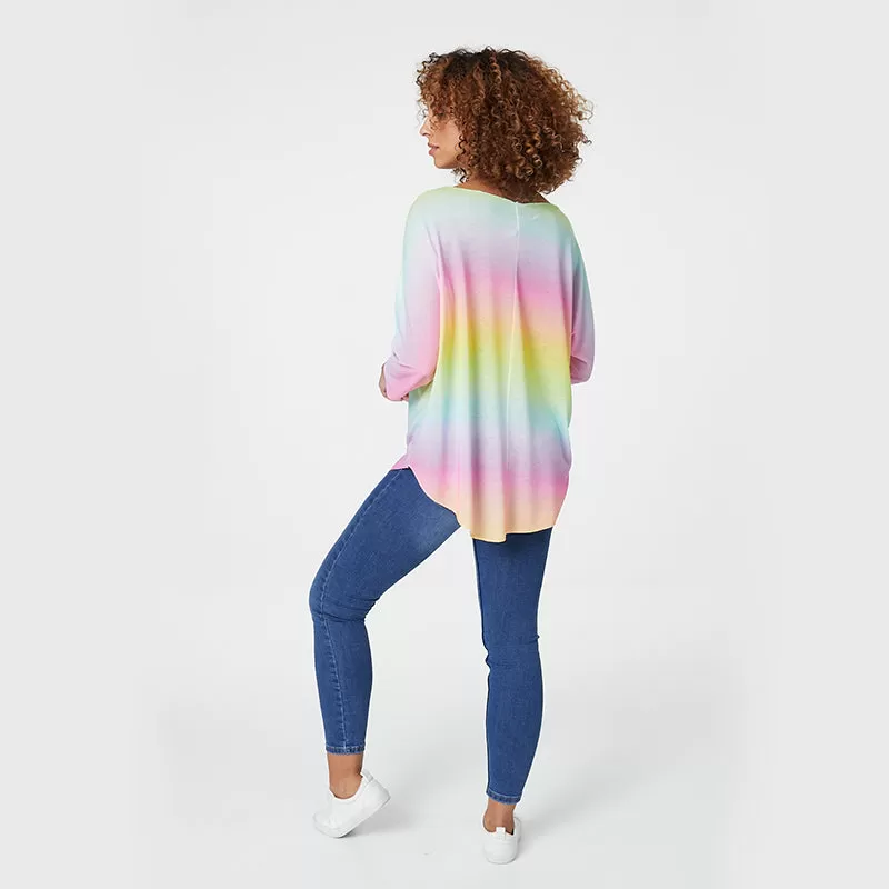 Rainbow Long Sleeve Thin Knit