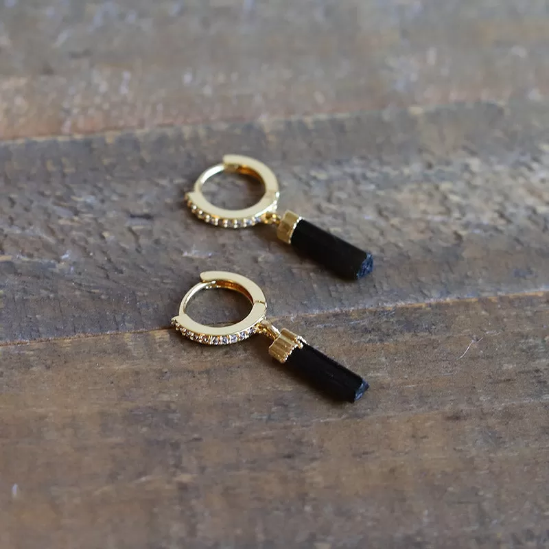 Raw Tourmaline Earrings