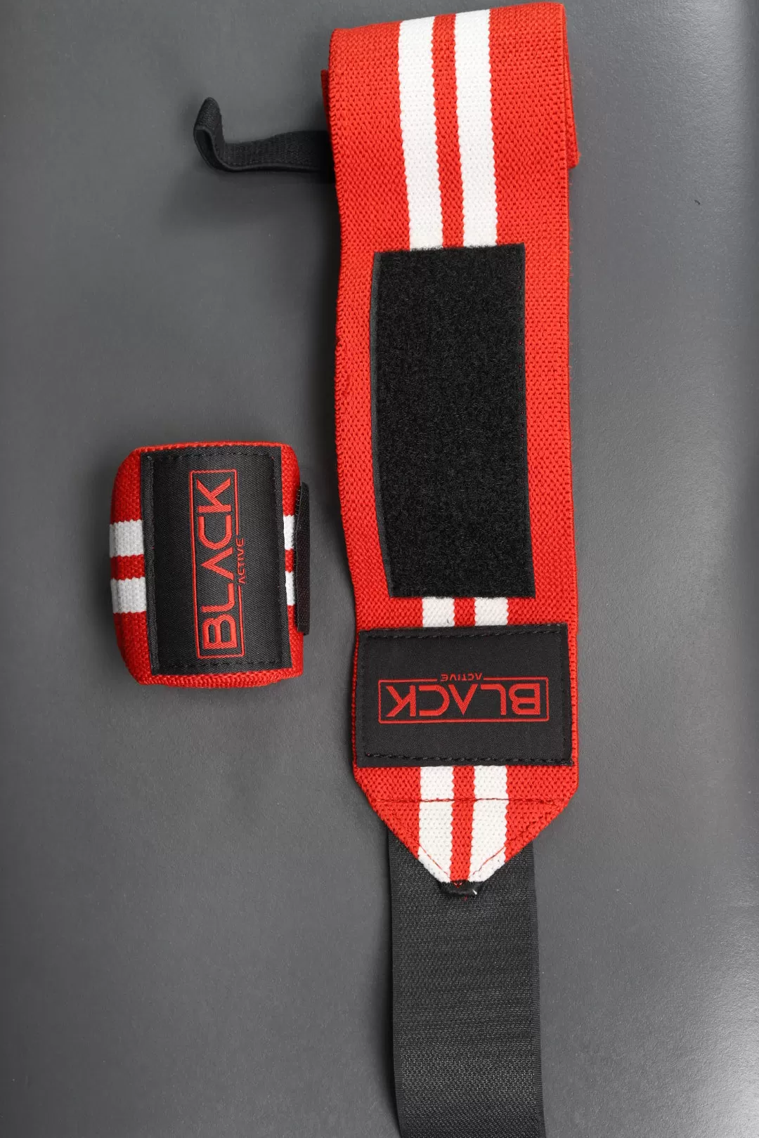 RED WHITE STRIPE WRIST WRAPS