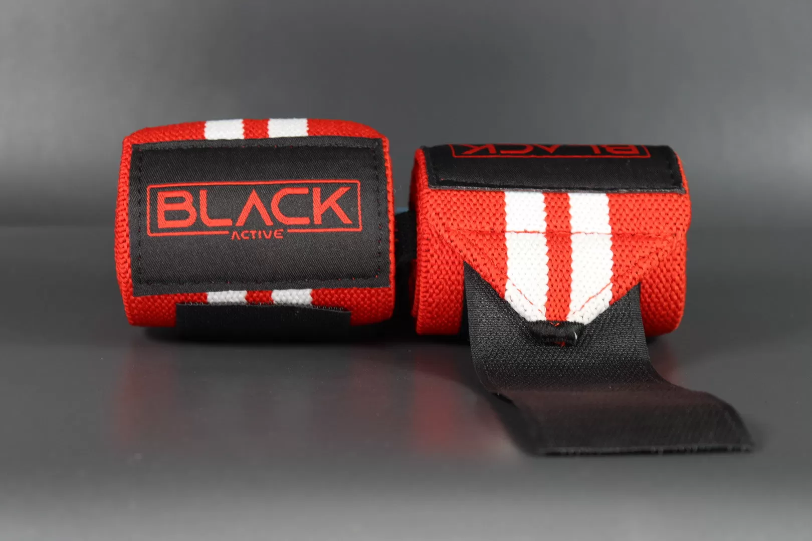 RED WHITE STRIPE WRIST WRAPS