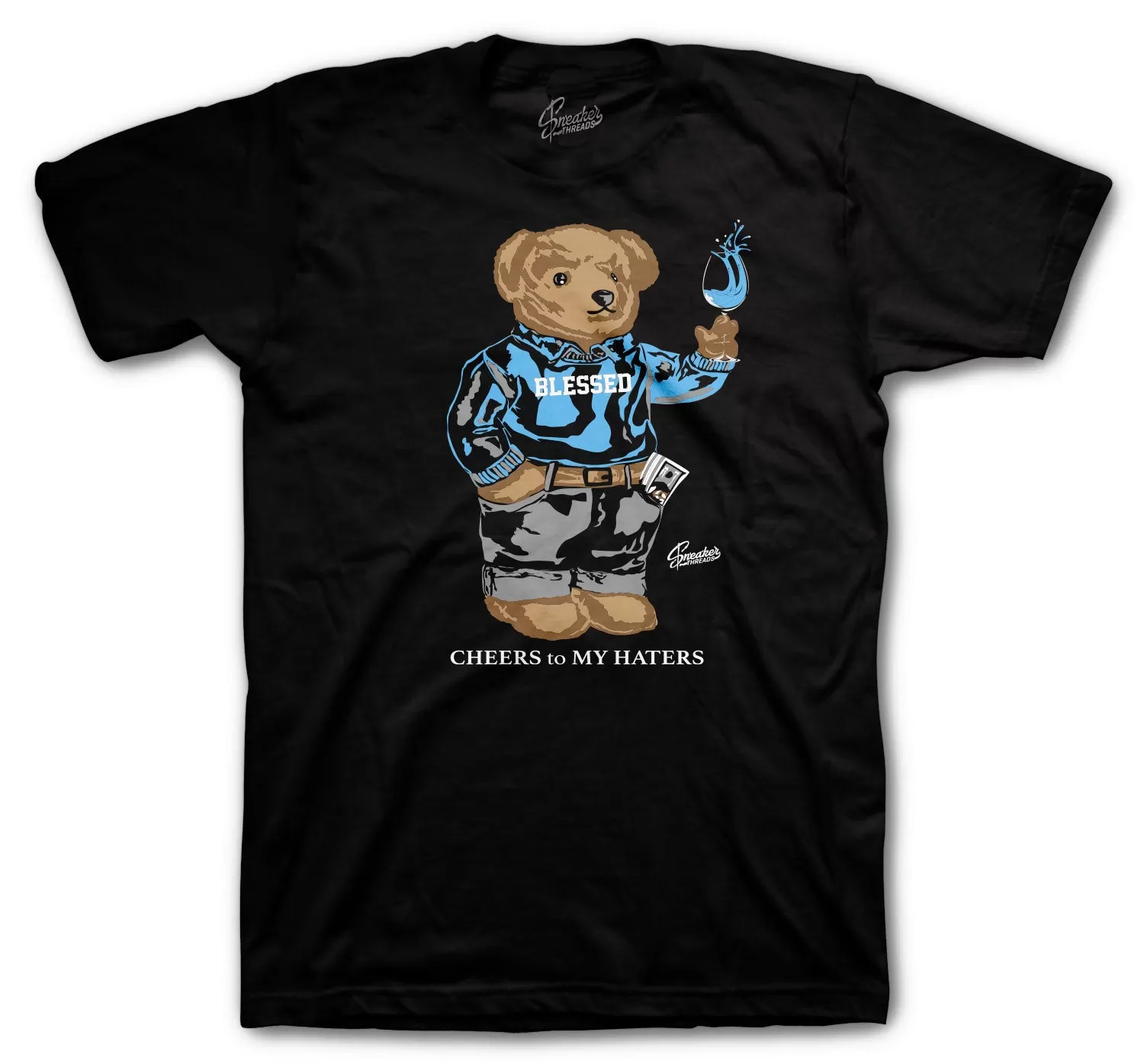 Retro 9 University Blue Cheers Bear Shirt