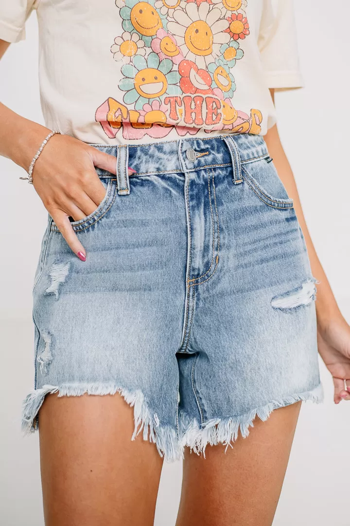 Ride It Out High Rise Denim Shorts