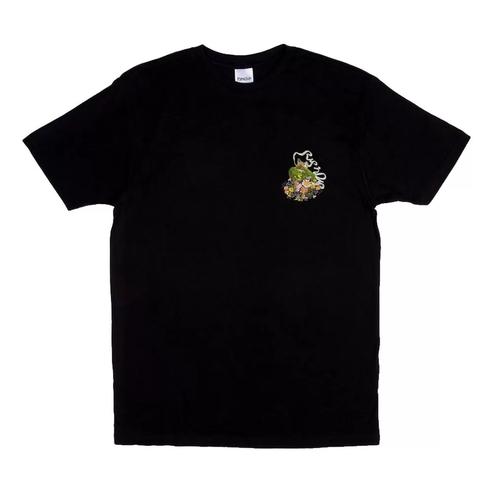 RIPNDIP FLOWER BURST TEE-BLACK