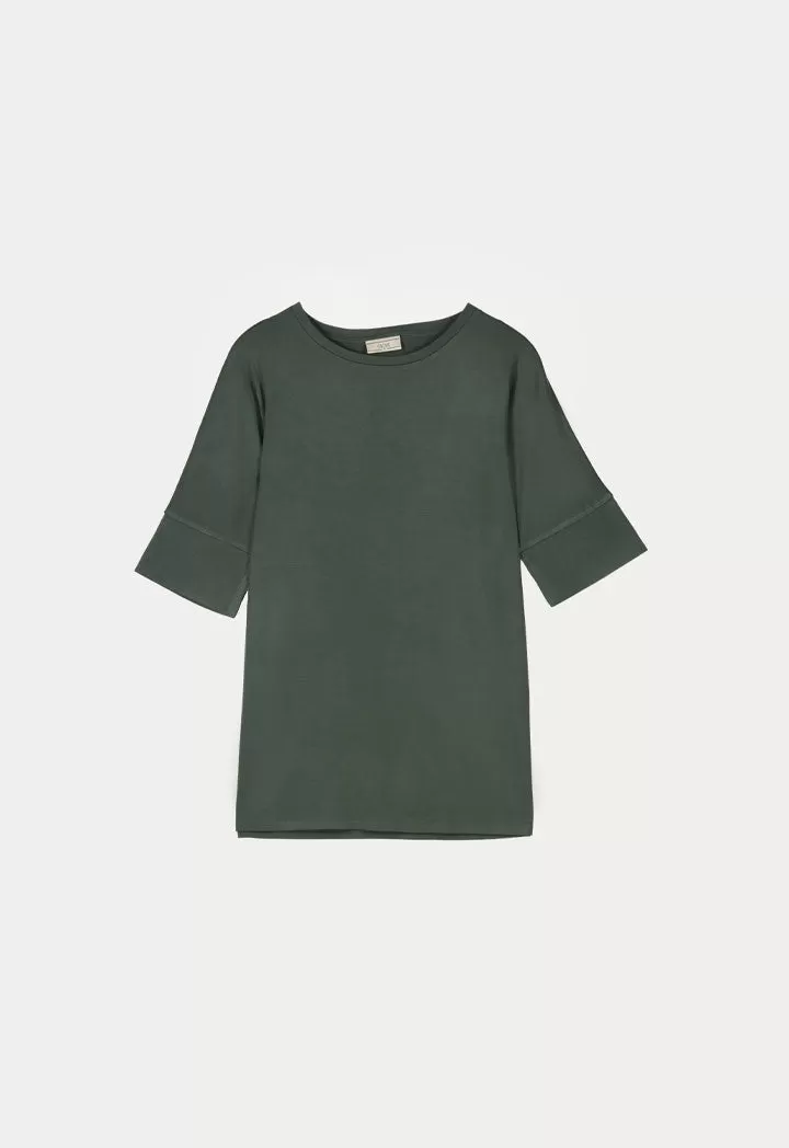 Round Neck Solid Basic Top