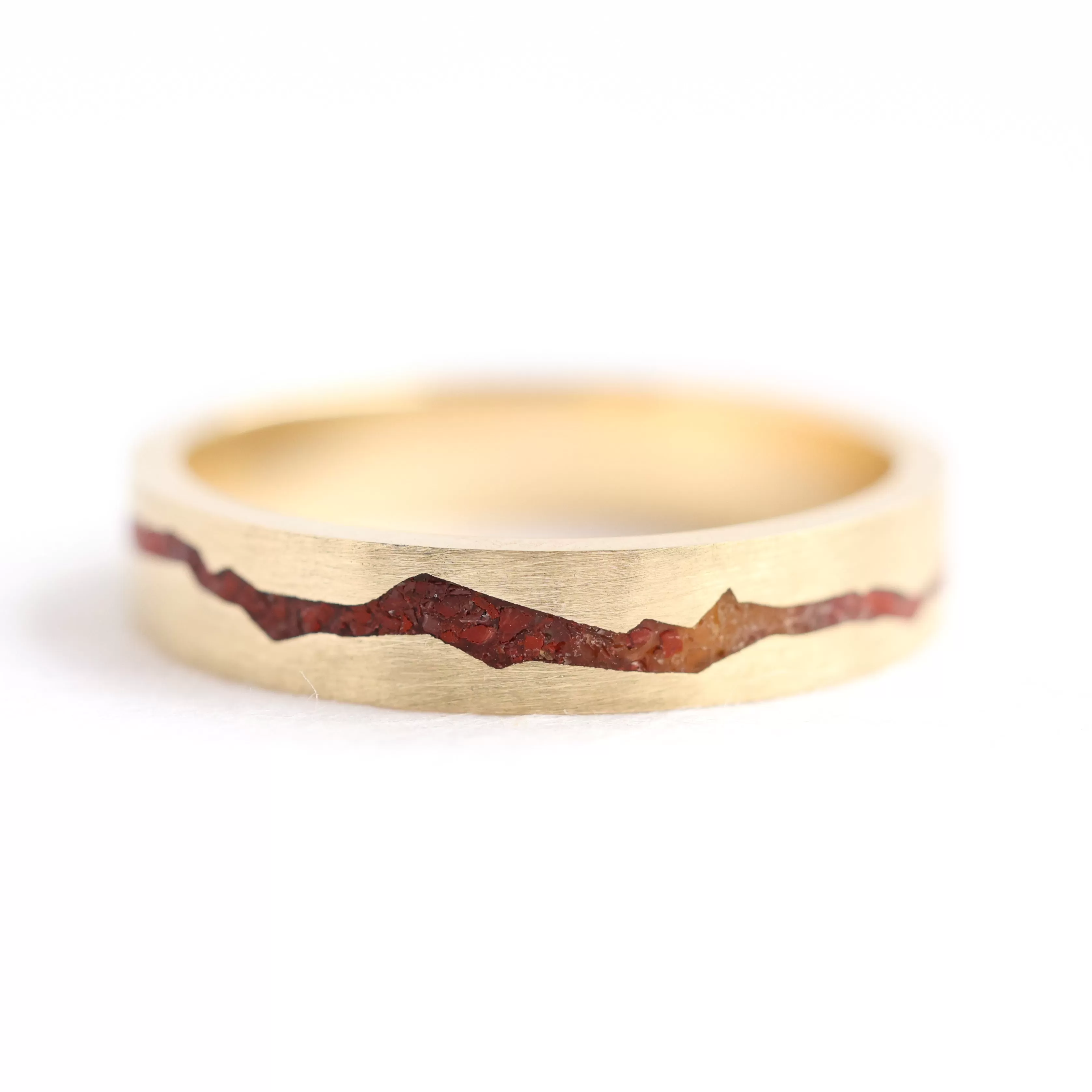 Rowan Red Jasper Mountain Inlay Band