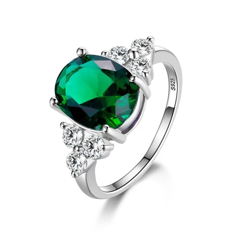 Royal Style Peridot Silver Ring - 925 Sterling Silver