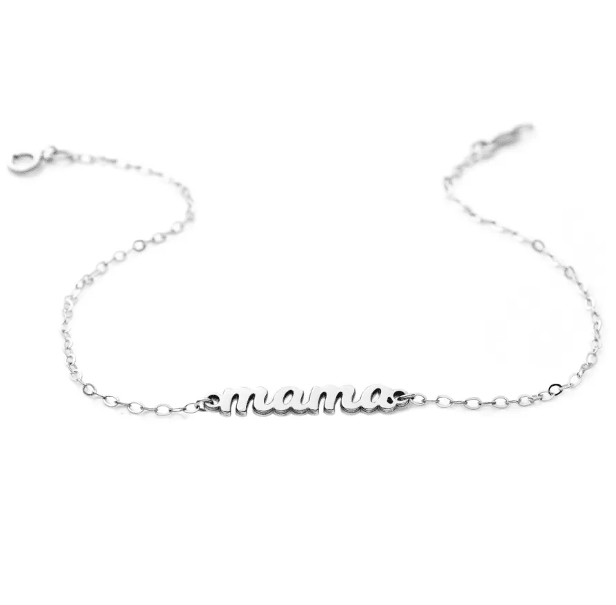 Script mama Nameplate Chain Bracelet