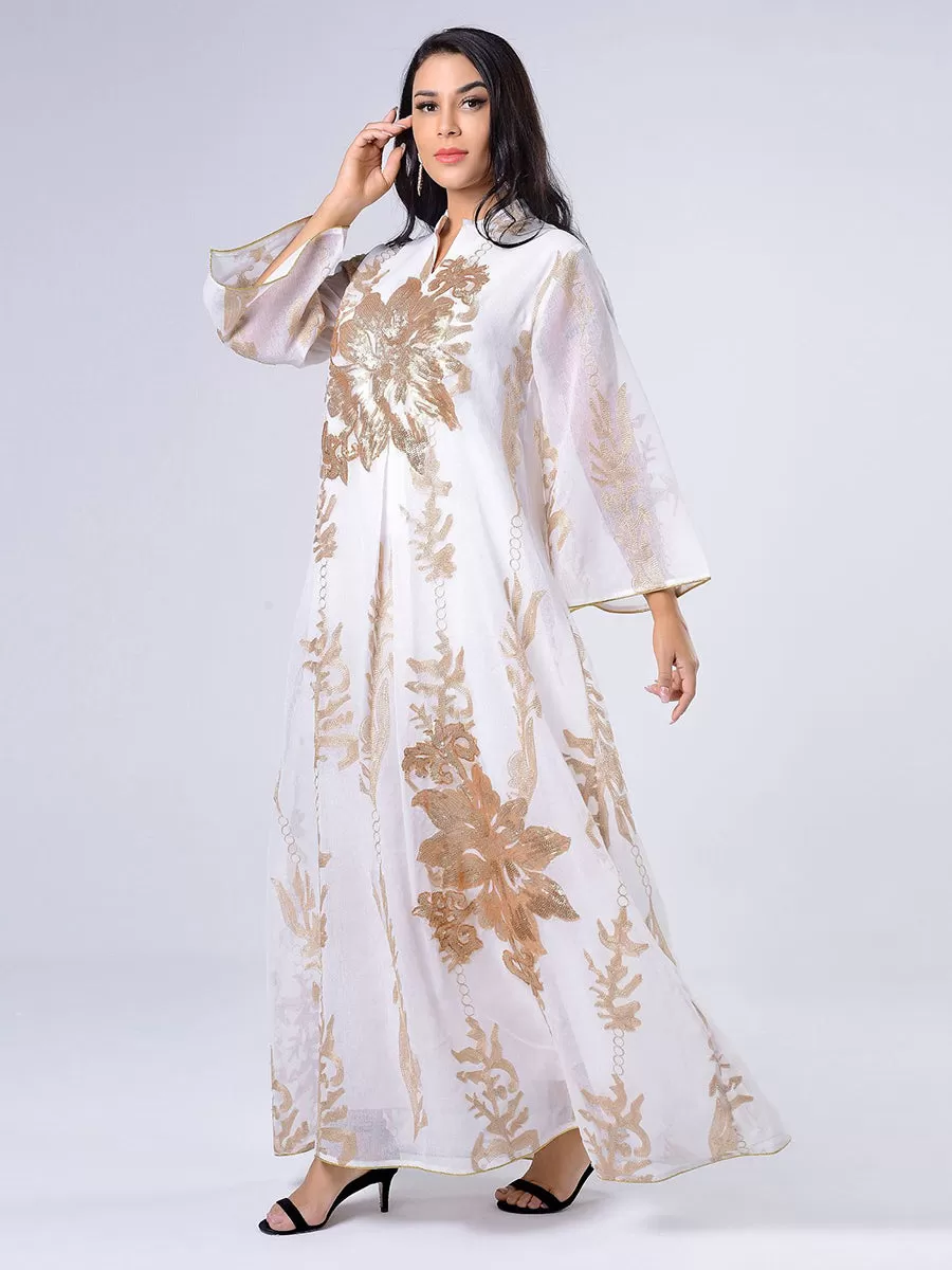 Sequins Embroidered Abaya