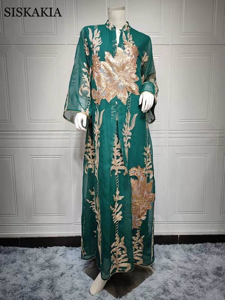 Sequins Embroidered Abaya