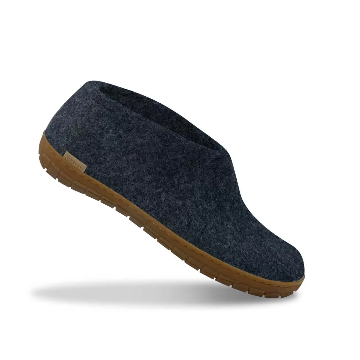 Shoe with natural rubber sole - honey - Denim