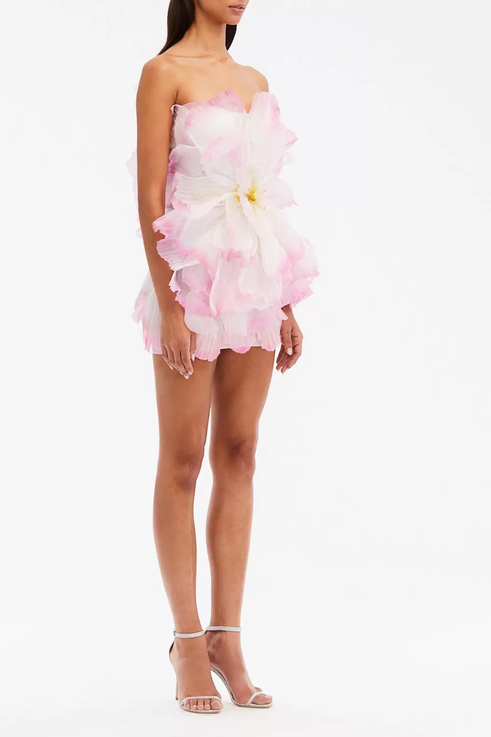 Sleeveless Pleated Petal Cocktail Dress