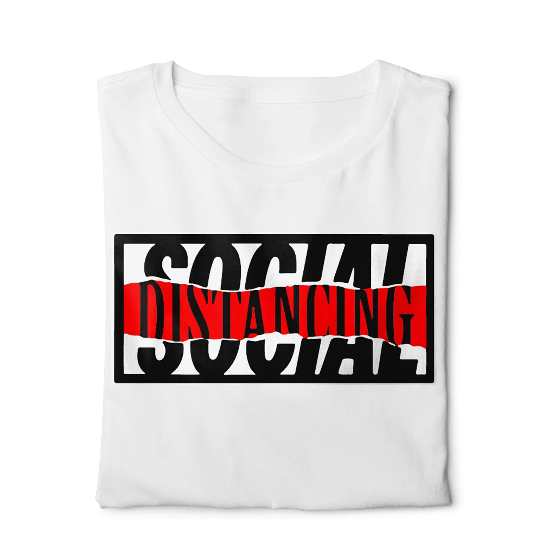 Social distancing corona - Digital Graphics Basic T-shirt White