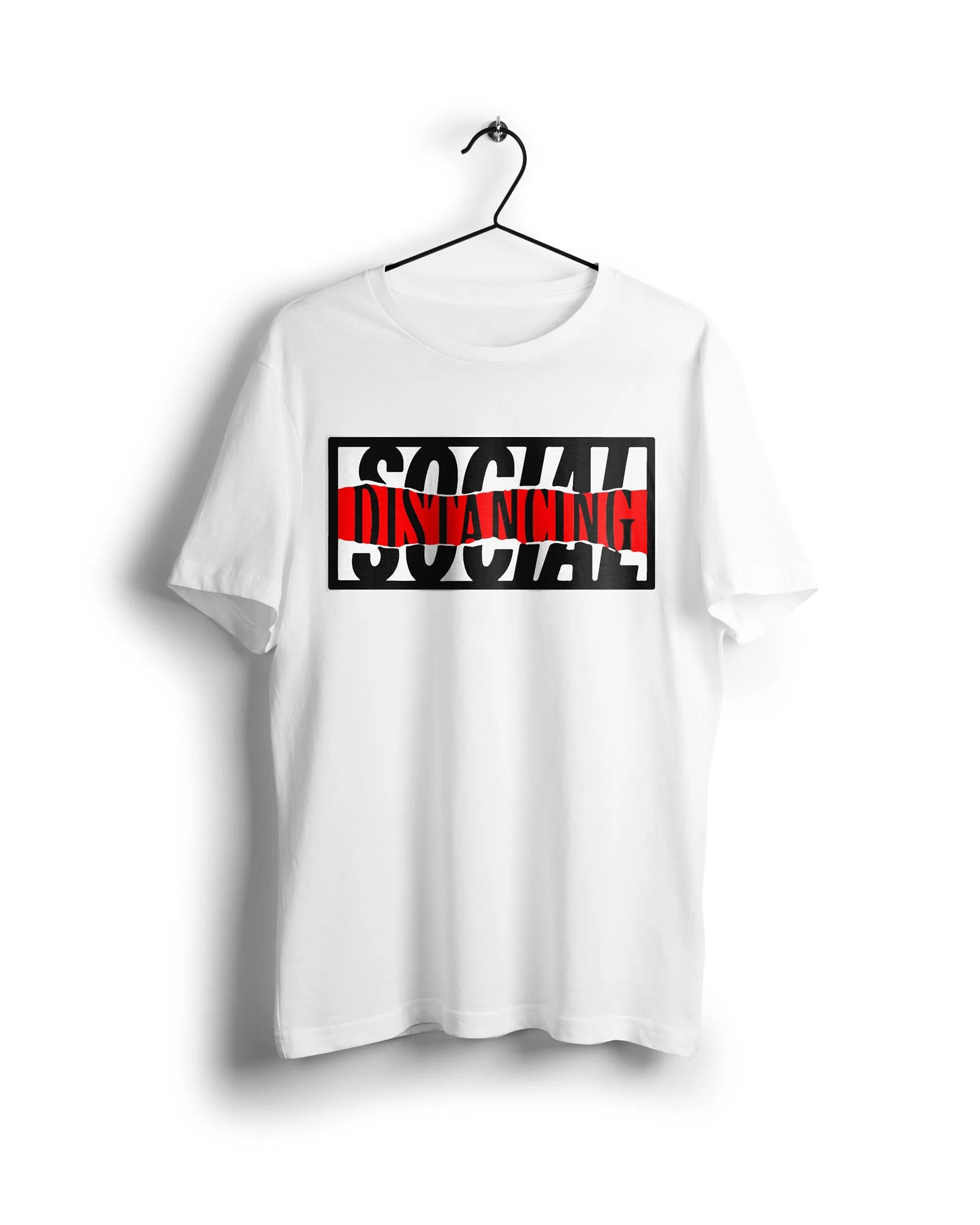 Social distancing corona - Digital Graphics Basic T-shirt White