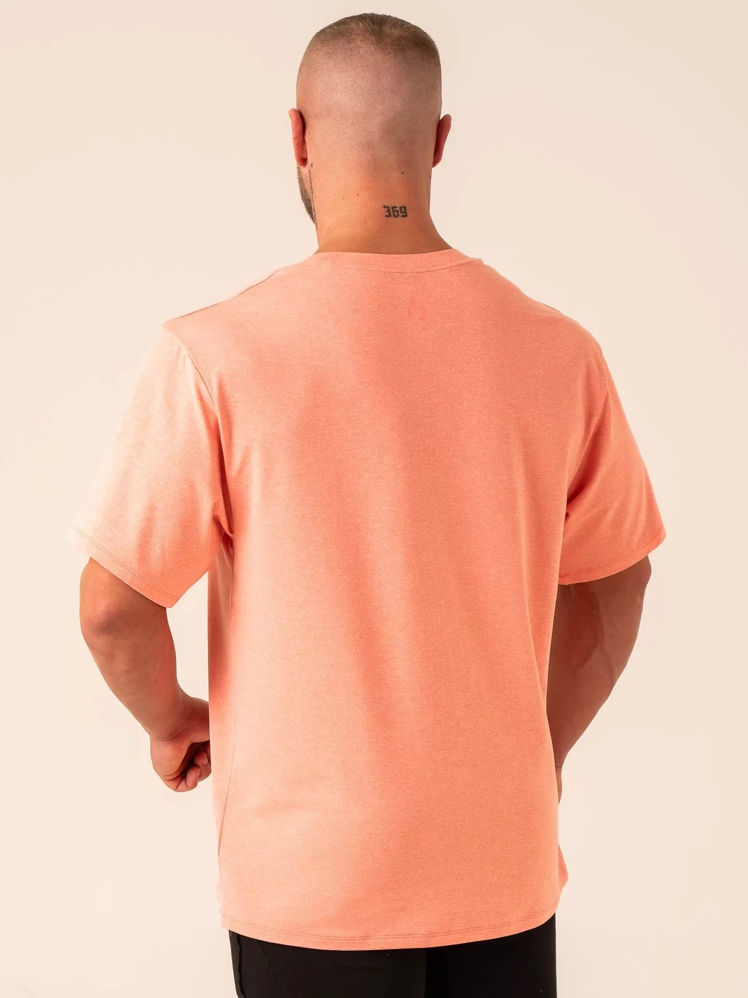 Soft Tech Oversized T-Shirt - Coral Marl