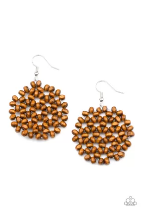 Summer Escapade - Brown Paparazzi Earrings