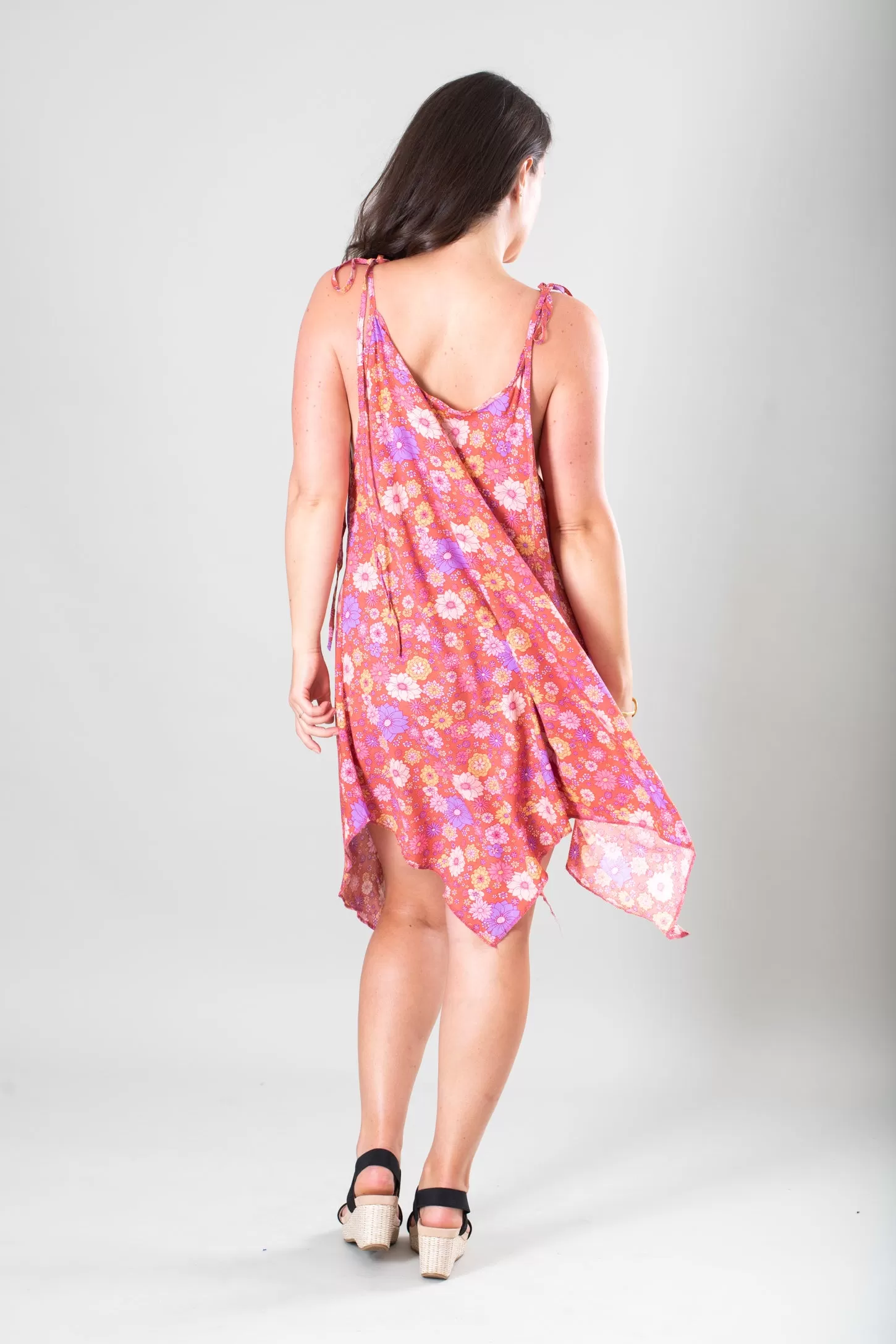 Thai Tie Strap Floral Summer Dress