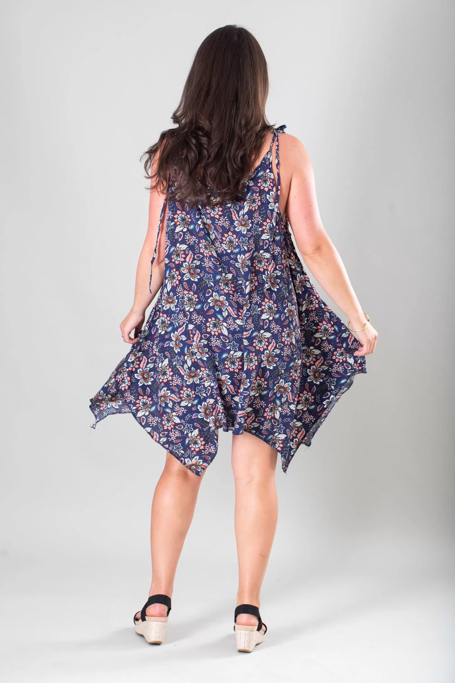 Thai Tie Strap Floral Summer Dress