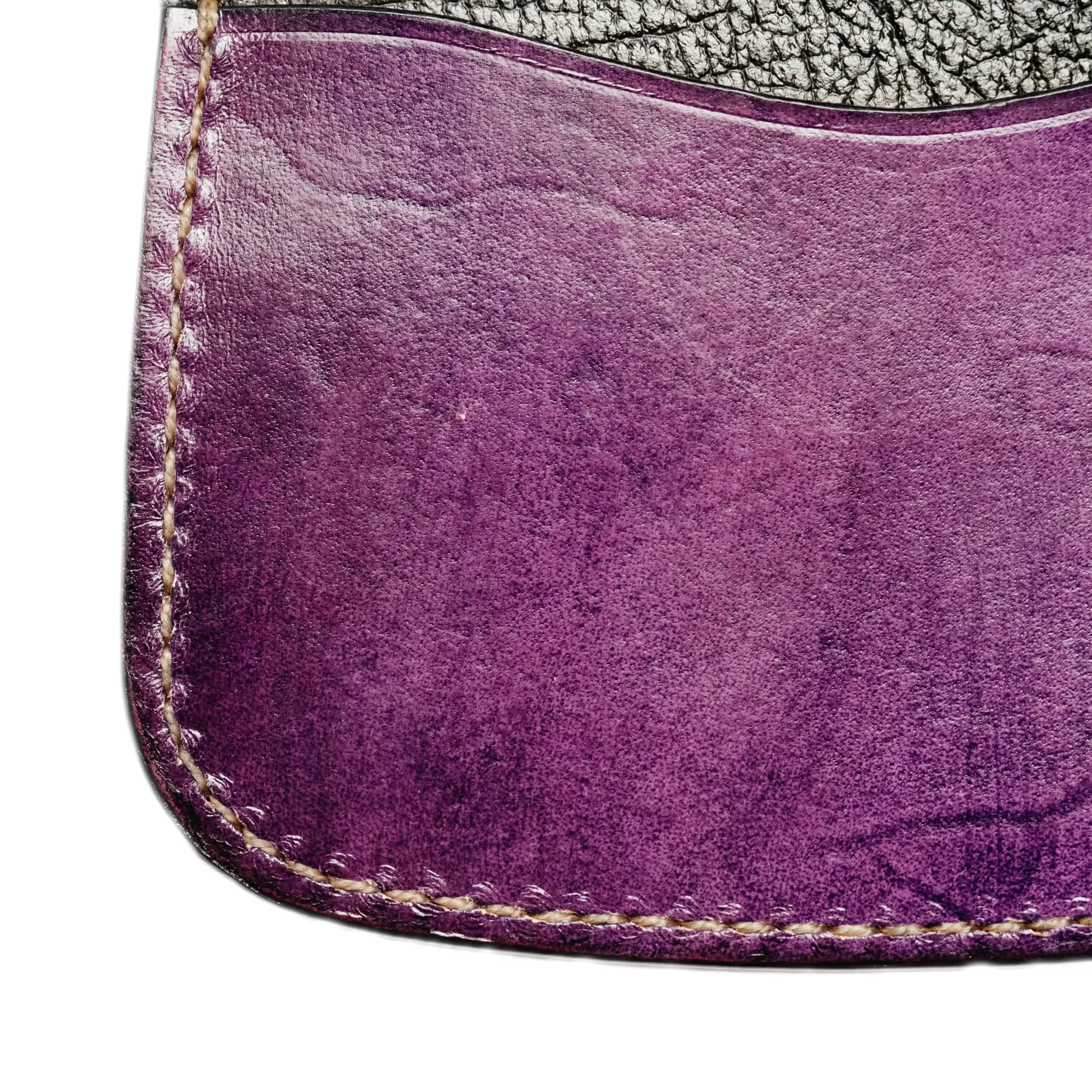 The Black Acre Card Wallet Black & Purple