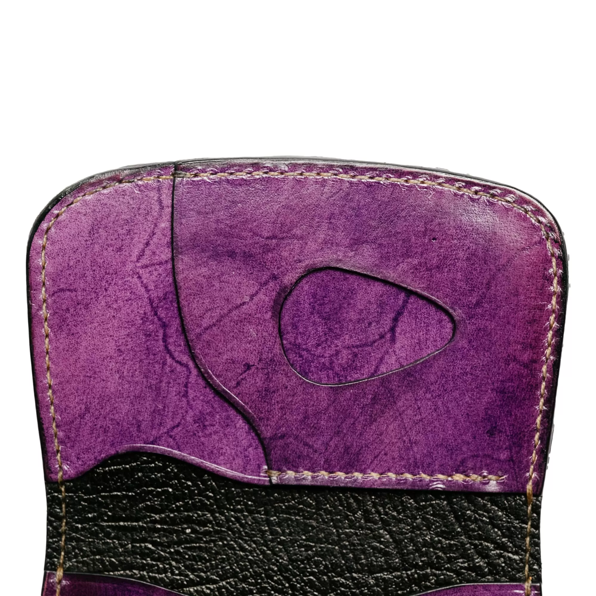 The Black Acre Card Wallet Black & Purple