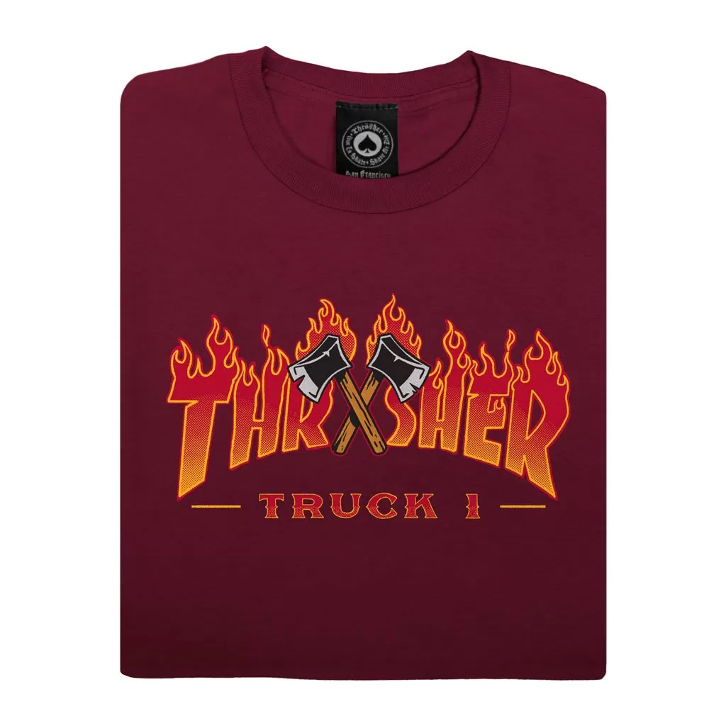 Thrasher Truck 1 Tee Maroon