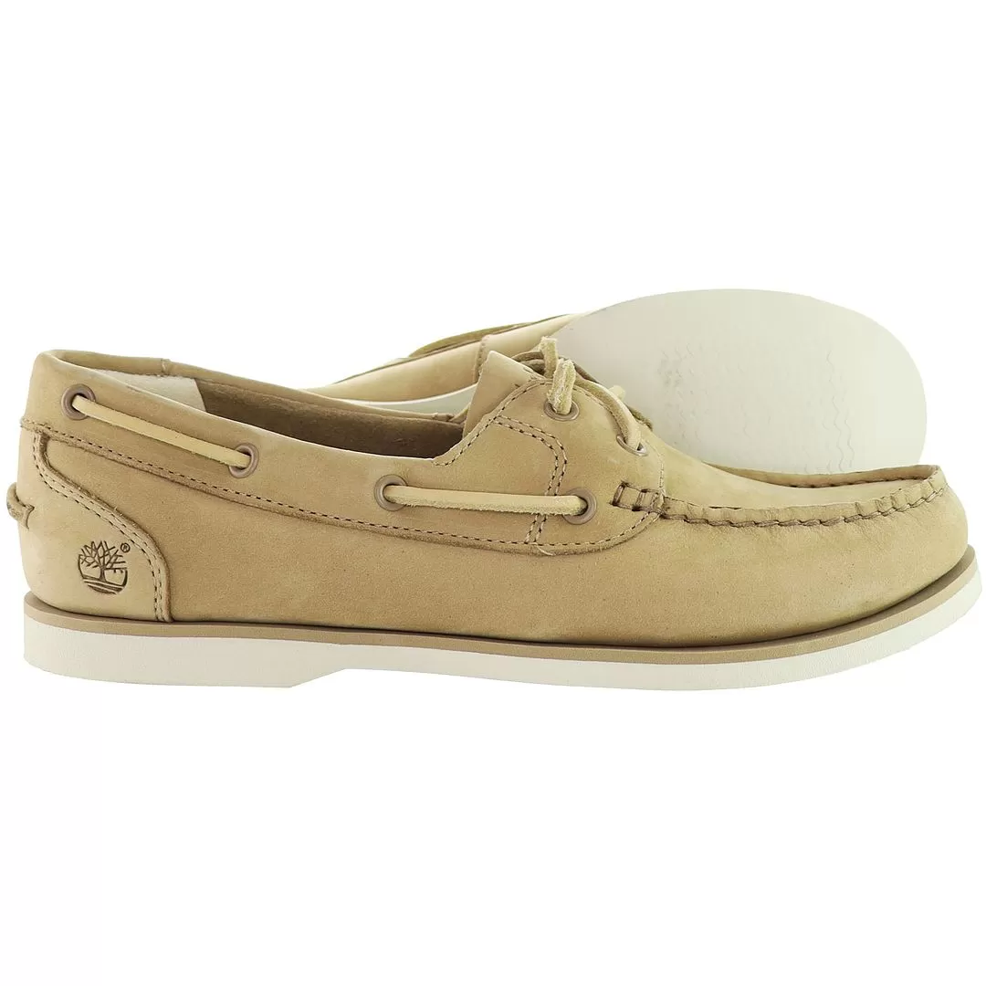 Timberland Classic Womens Beige Boat Shoes