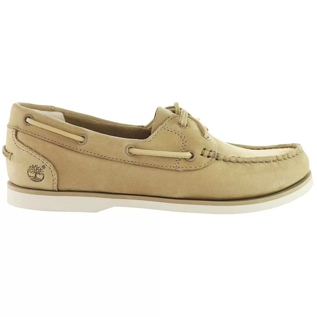 Timberland Classic Womens Beige Boat Shoes