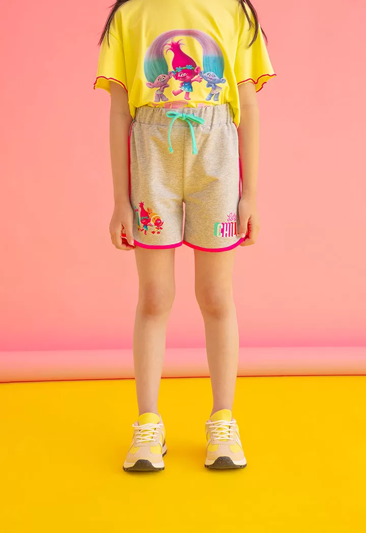 Trolls Contrasting Digi-Print Drawstring Shorts