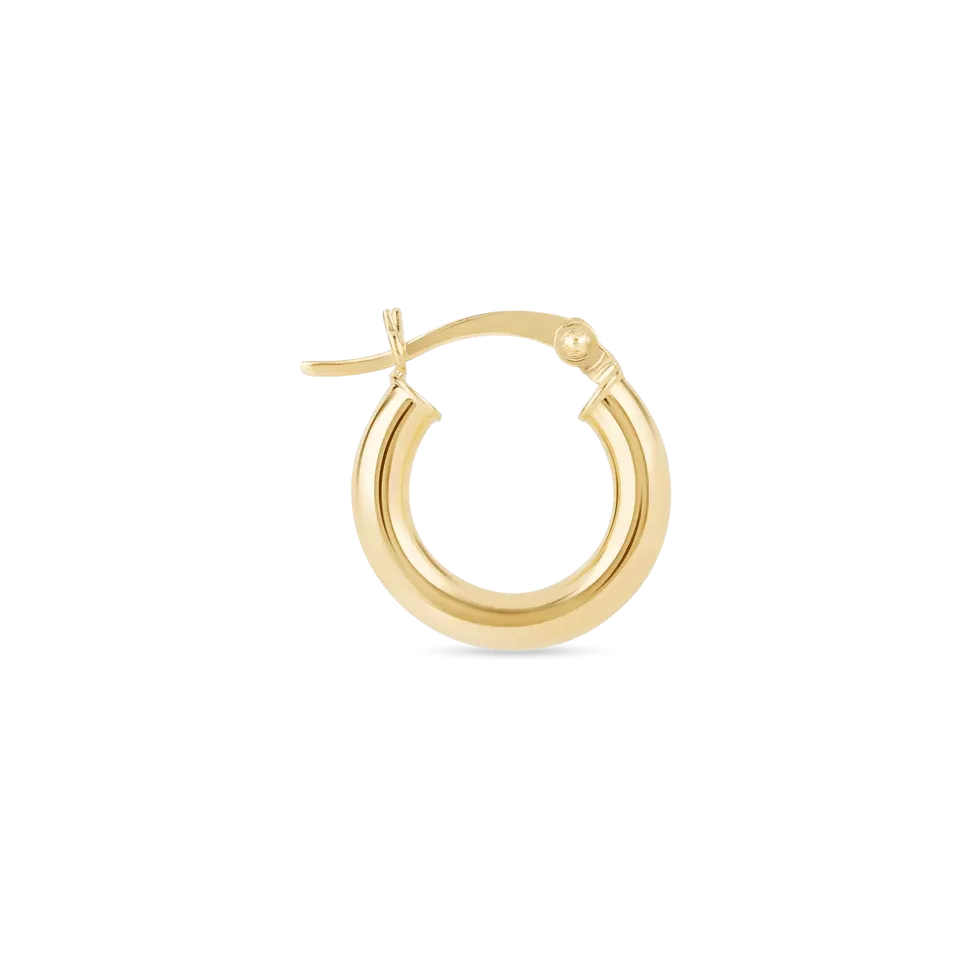 Tube Hoop Earrings in 14K Gold Over Sterling Silver