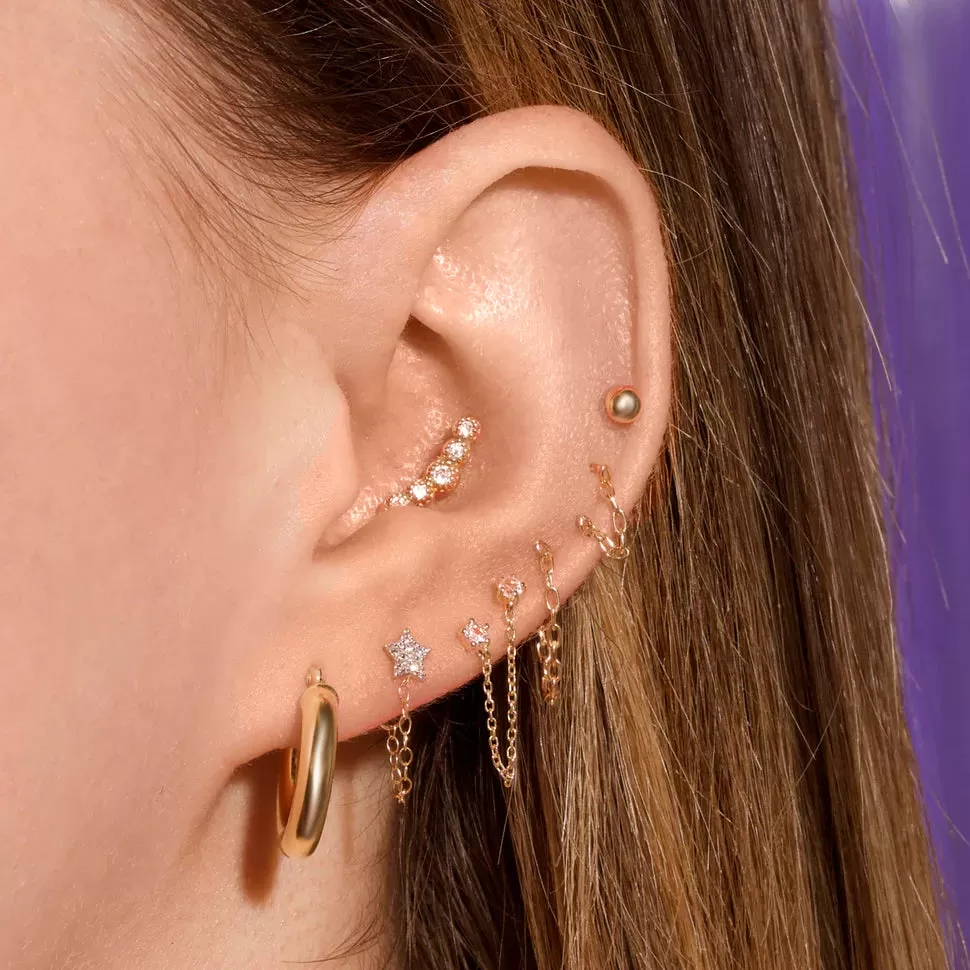 Tube Hoop Earrings in 14K Gold Over Sterling Silver