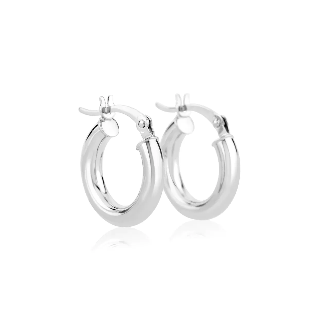 Tube Hoop Earrings in 14K Gold Over Sterling Silver