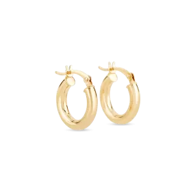 Tube Hoop Earrings in 14K Gold Over Sterling Silver