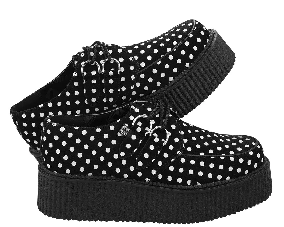 T.U.K BLACK/WHITE DOT ROUND VIVA MONDO CREEPER