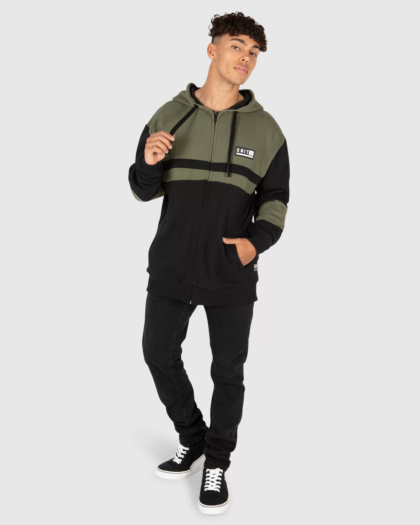 UNIT Plaza Mens Zip Thru Hoodie