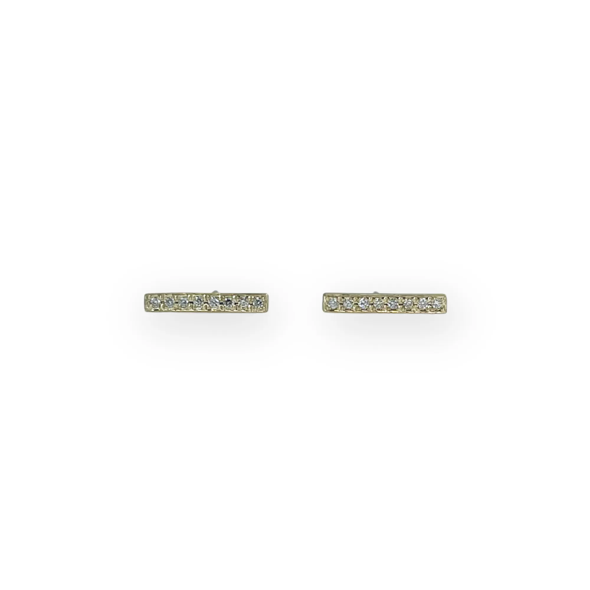 WD32 - 14kt Pave Diamond Stick Studs