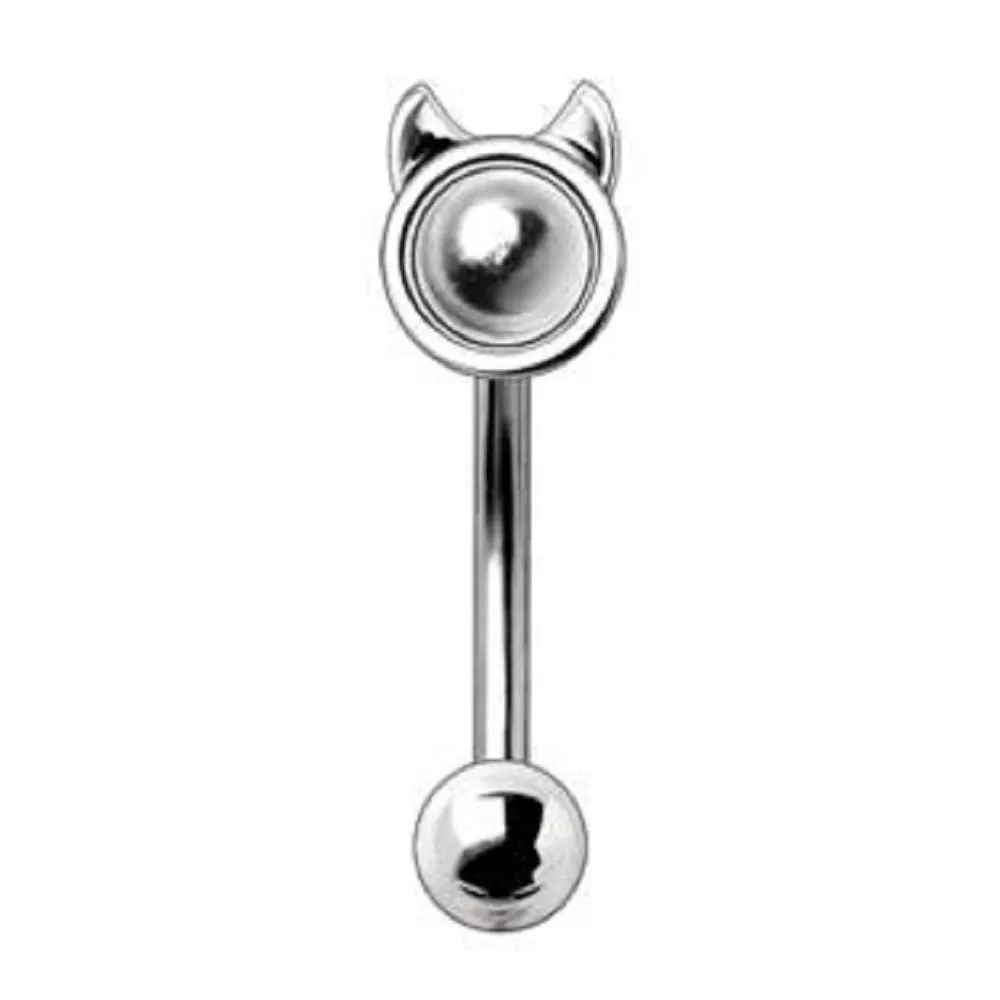 WildKlass 316L Stainless Steel Devil Eyebrow Ring