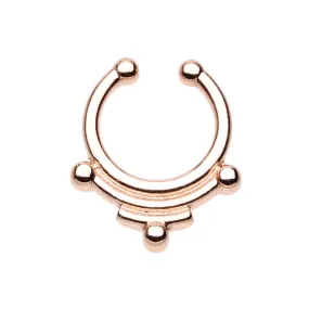 WILDKLASS Rose Gold Indigenous Fake Septum Clip-On Ring