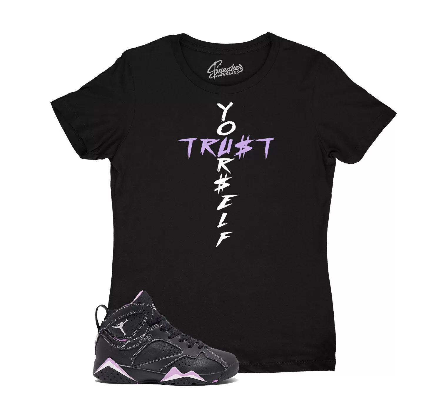 Womens Barely Grape 7 Shirt - Trust Yourself - Black