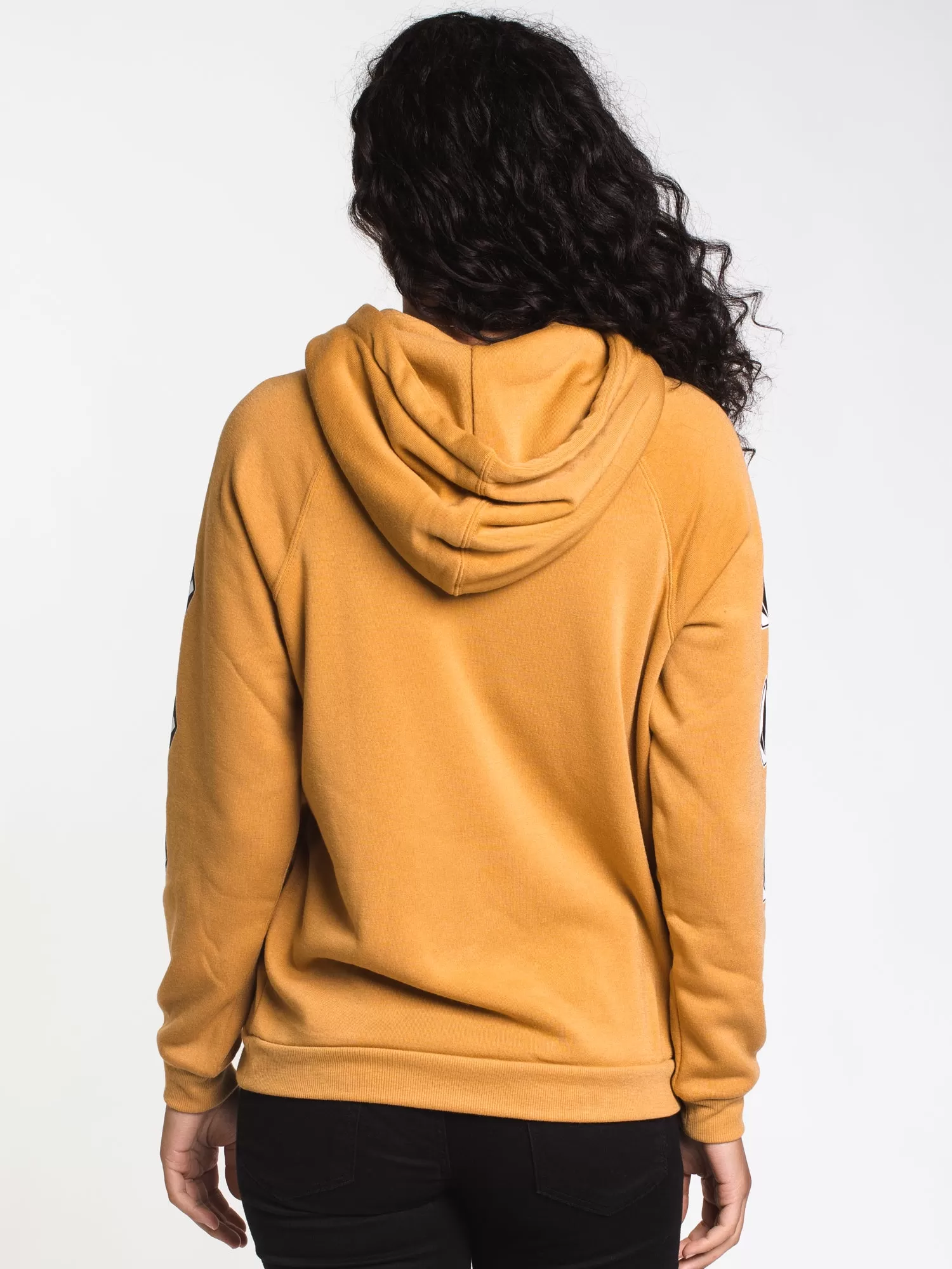 WOMENS DEADLY STONES PULLOVER HOODIE- GOLD - CLEARANCE