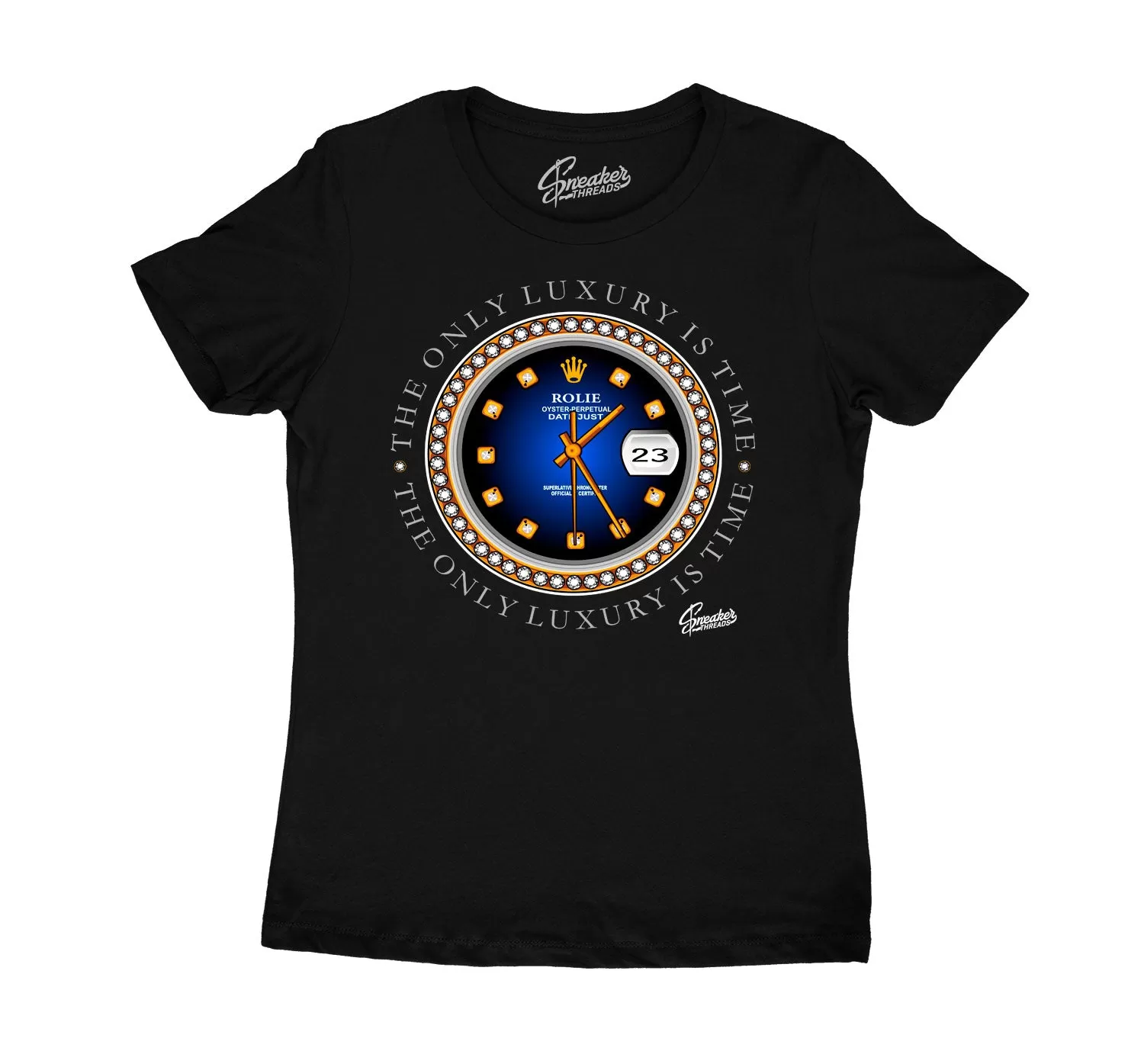 Womens Racer Blue 5 Shirt - Rollie Time - Black