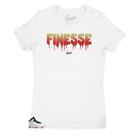 Women's Retro 10 Ember Glow Shirt - Finesse - White