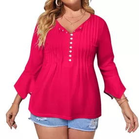 Women's Ruffled Petal Sleeve Top Women's ruffled petal sleeve top