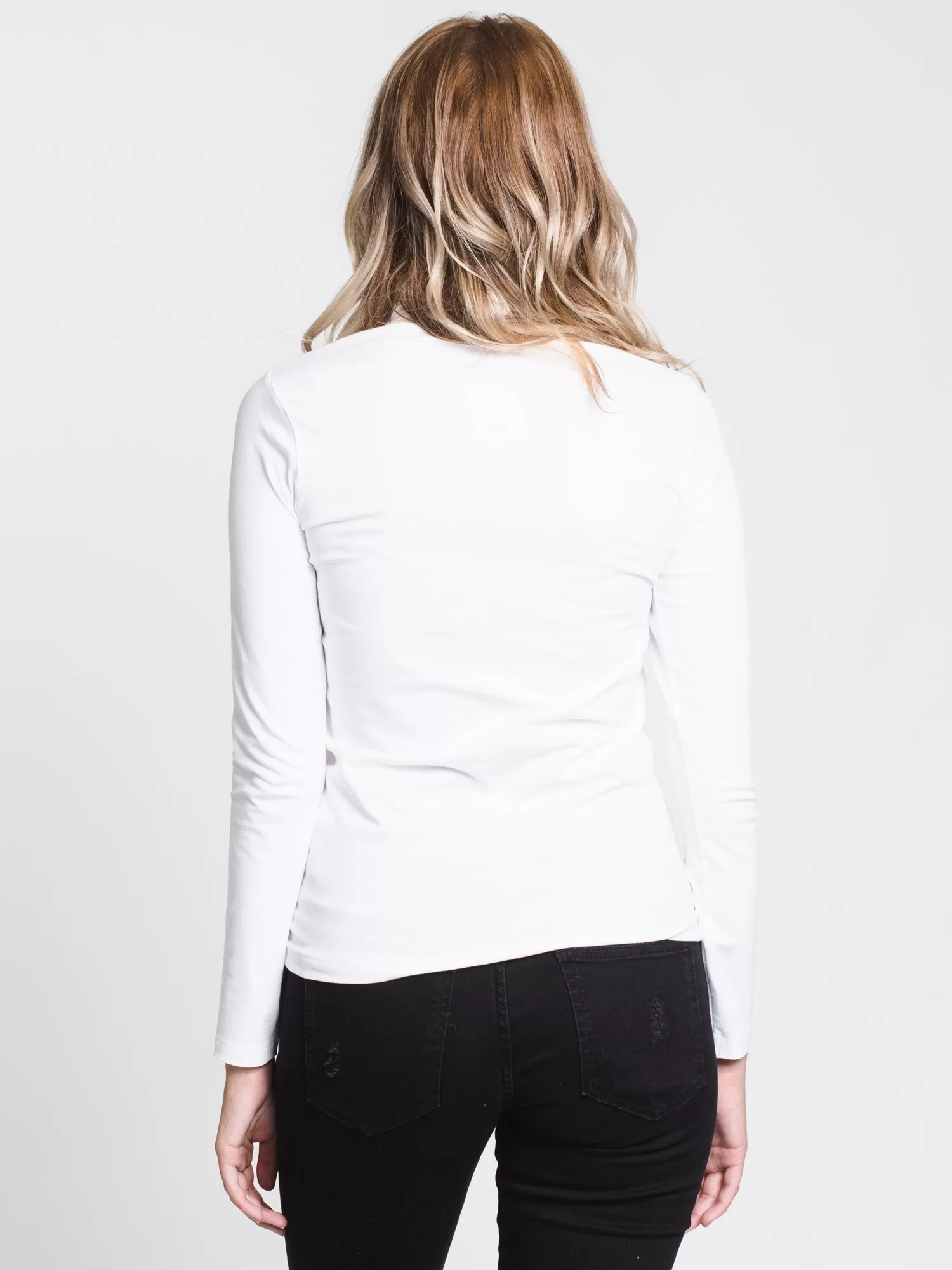 WOMENS YVETTE TURTLENECK - WHITE - CLEARANCE