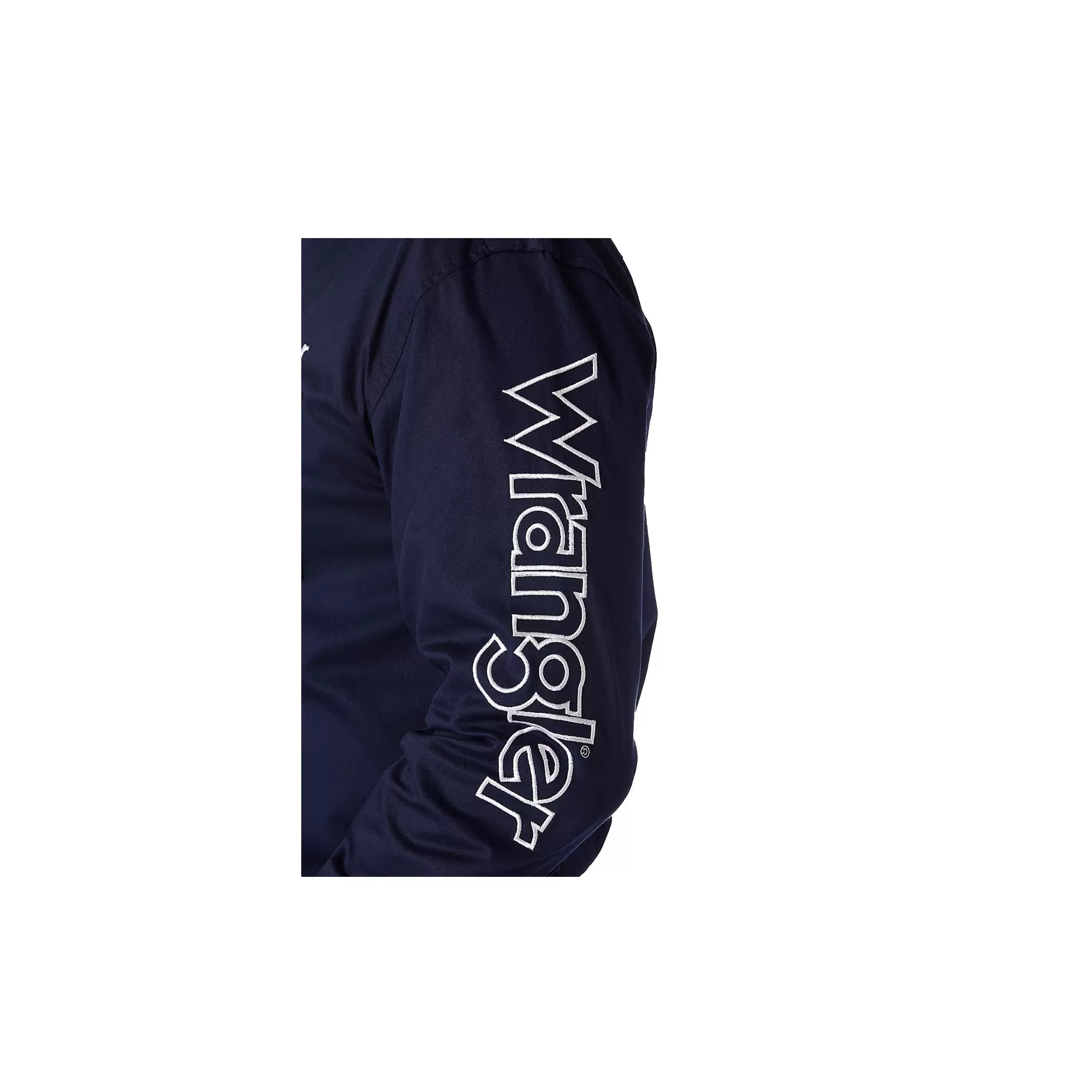 Wrangler Western LS Logo Shirt Navy