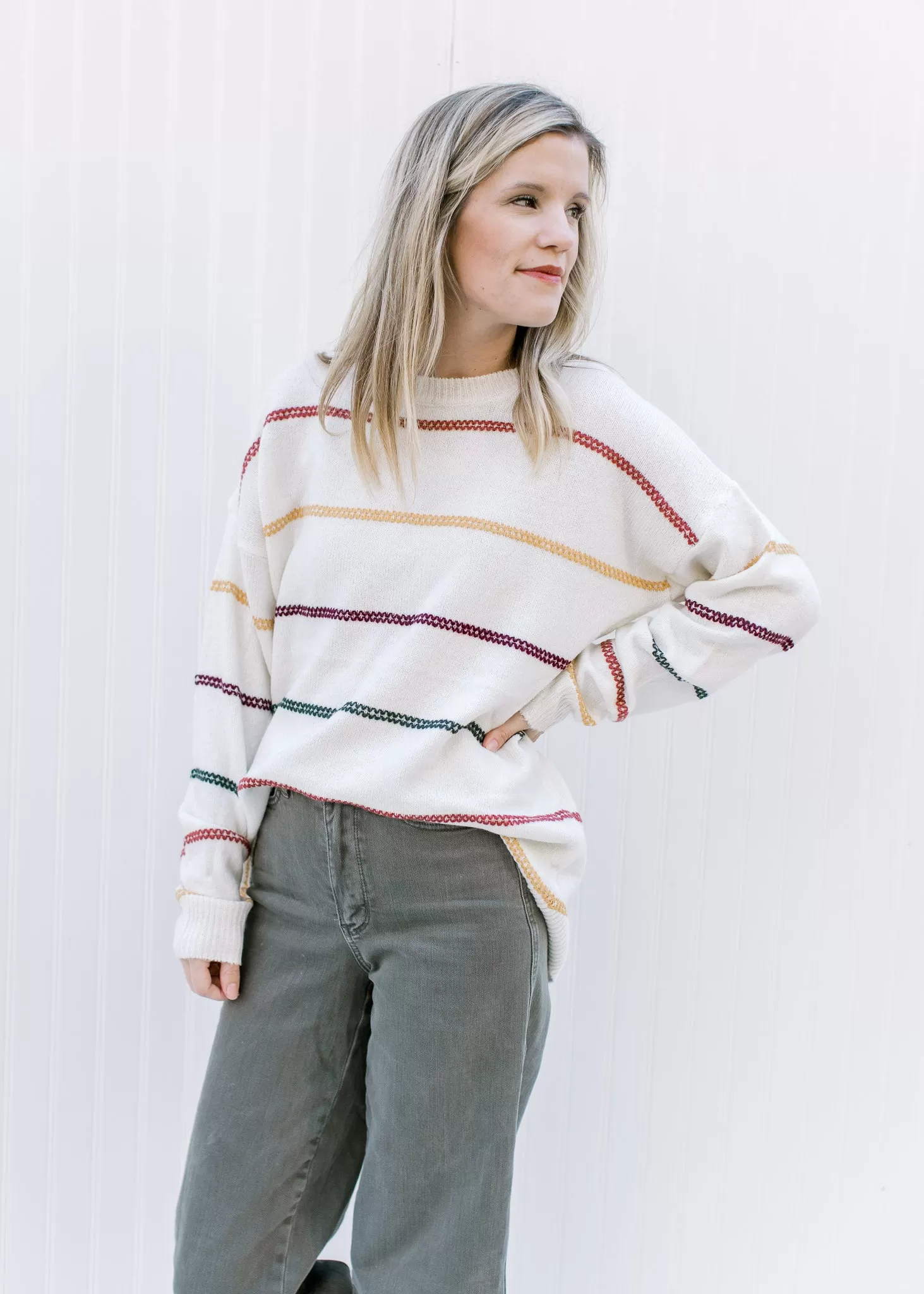 X Autumn Stripe Sweater